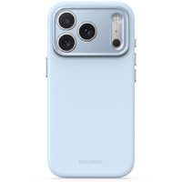 Husă din silicon antimicrobian DECODED compatibilă MagSafe pentru iPhone 18 Pro Max, Light Blue