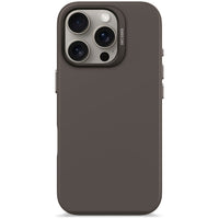 Husă de silicon DECODED AntiMicrobiană pentru iPhone 16 Pro - Negru Phantom