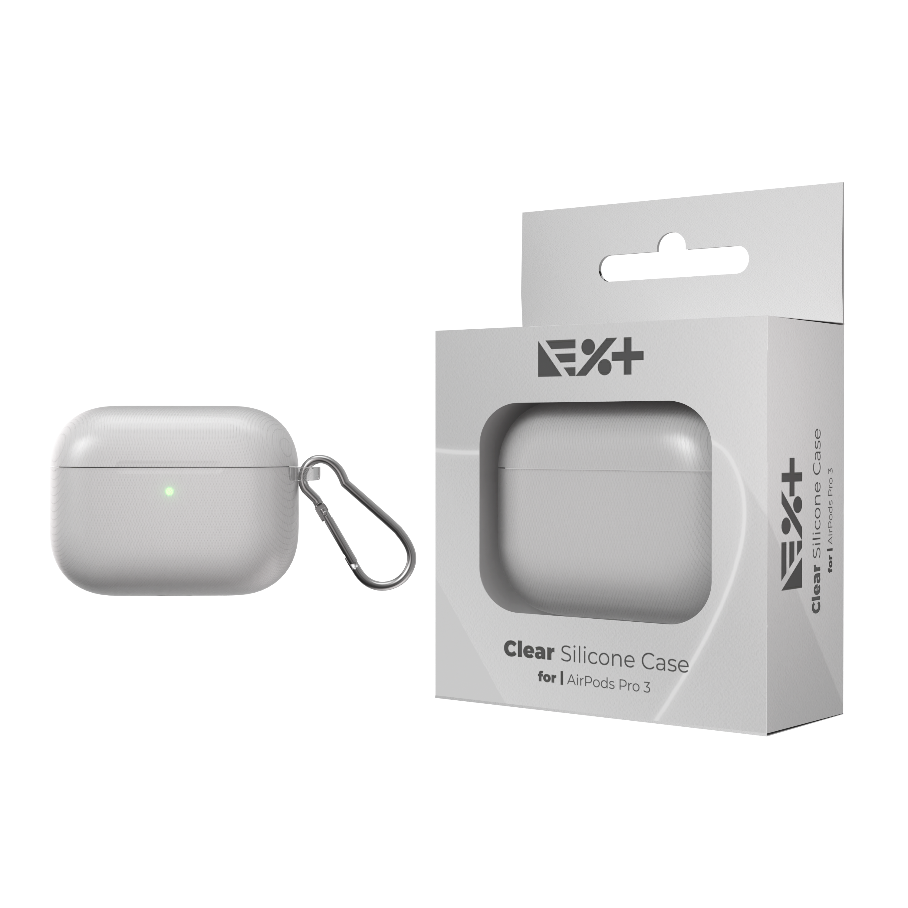 Husă de silicon NOA pentru AirPods Pro 3 (2025), Transparentă
