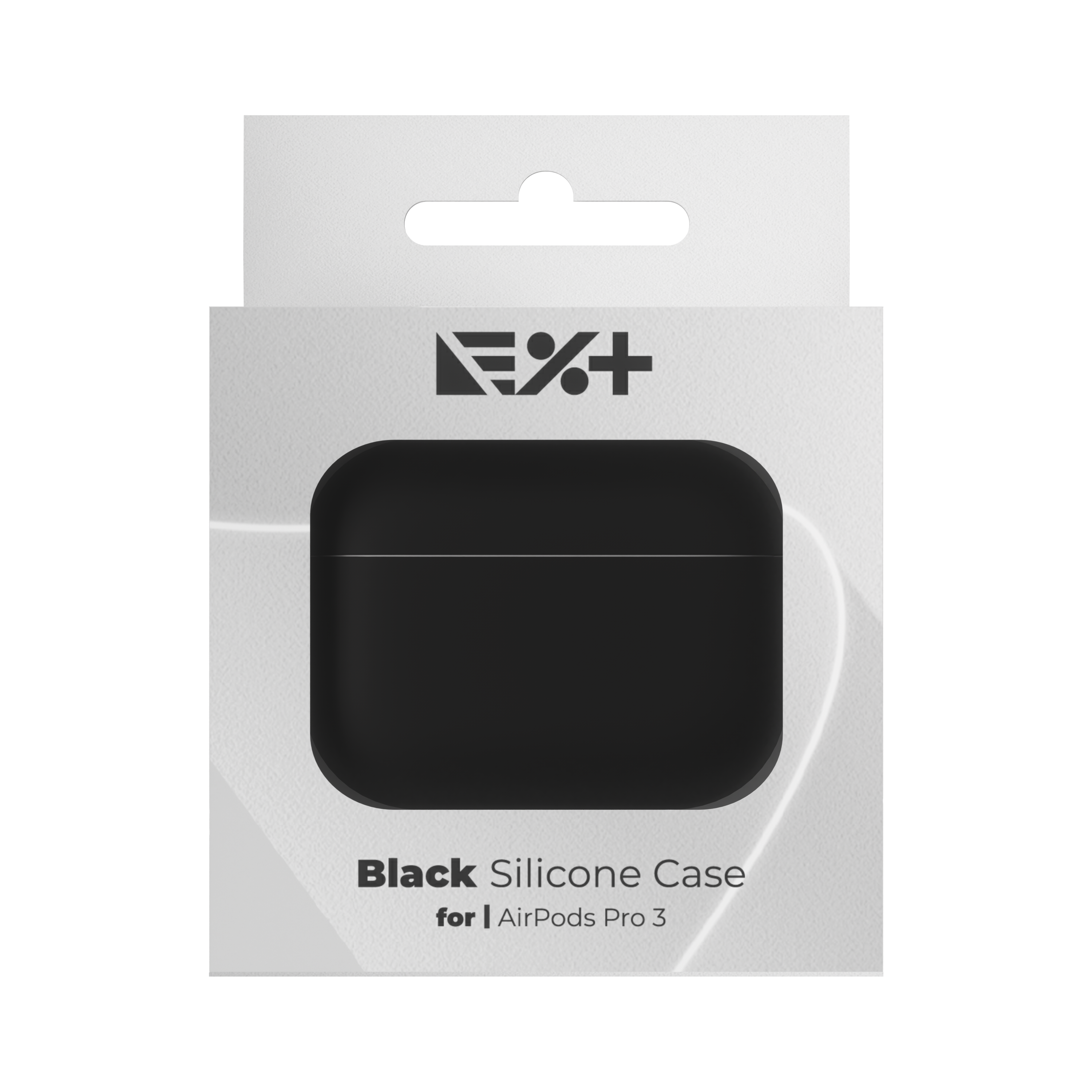 Carcasă din silicon NOA pentru AirPods Pro 3 (2025), Neagră