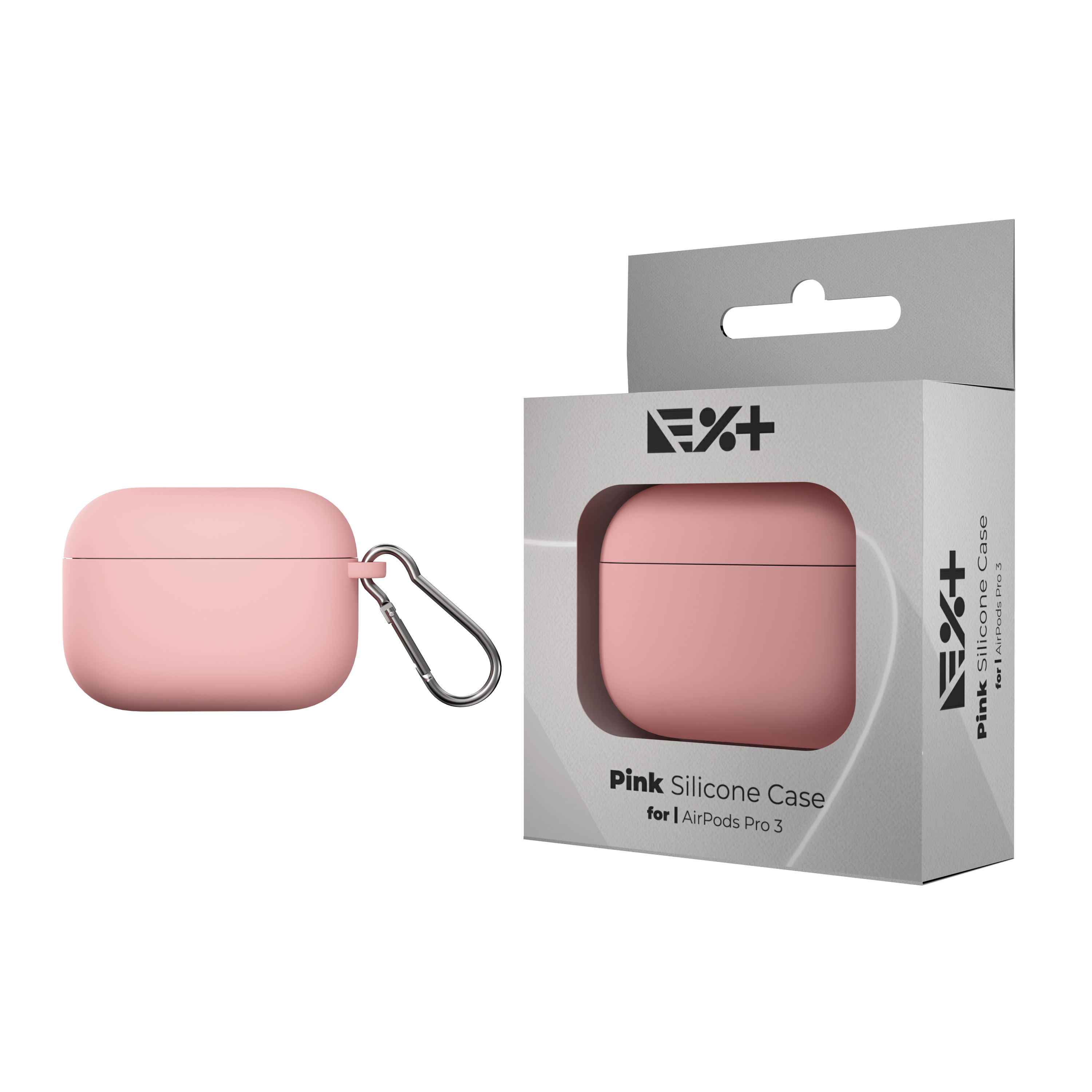 Husă de silicon NOA pentru AirPods Pro 3 (2025), Roz