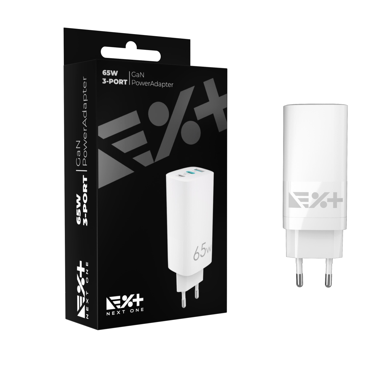 Adaptor de priza 65W GaN cu 3 porturi NOA
