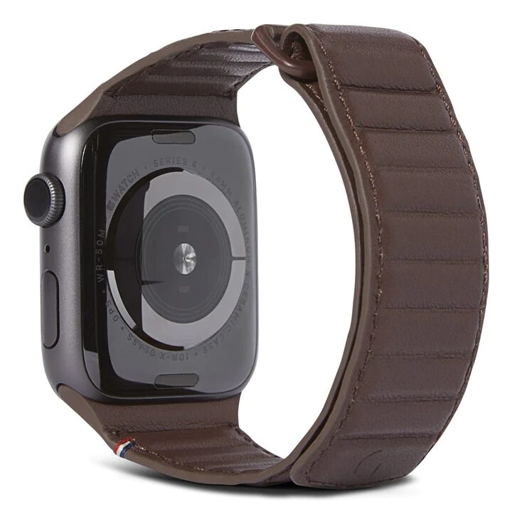 Curea Decoded din piele pentru Apple Watch (42/44/45 mm), Maro Ciocolatiu
