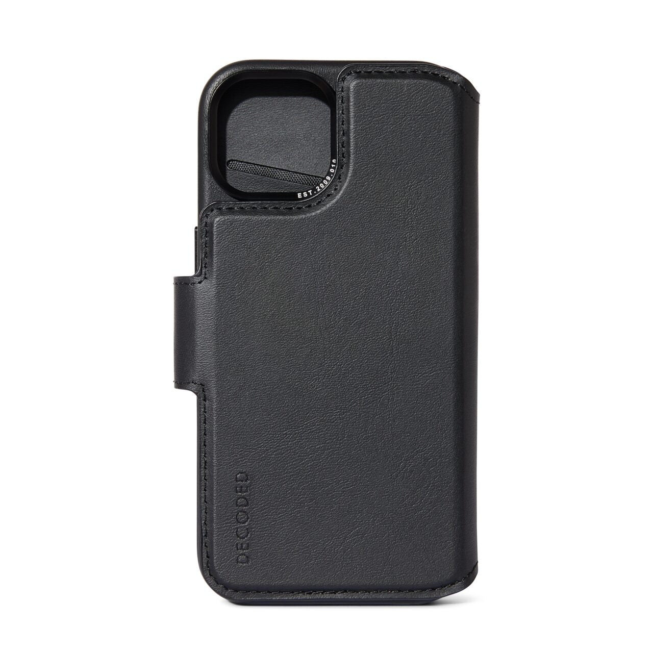 Husa din piele detasabil Decoded pentru iPhone 15 Plus | Negru