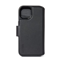 Husa din piele detasabil Decoded pentru iPhone 15 Plus | Negru