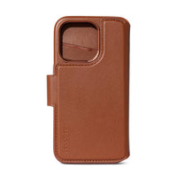 Husă Decoded din piele, compatibilă MagSafe, cu portofel detașabil, pentru iPhone 15 Pro Max, Tan
