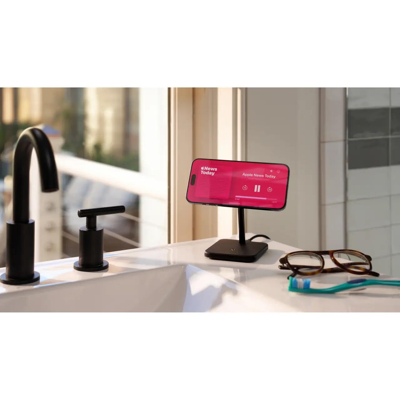 Statie de incarcare wireless HiRise 3Twelve South pentru iPhone, AirPods si Apple Watch | Negru