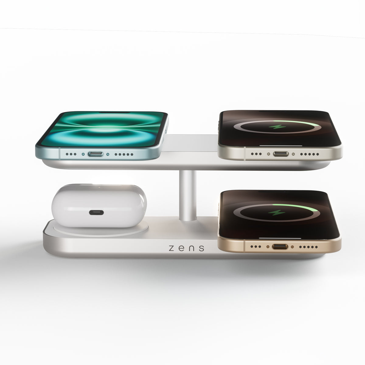 Zens Quattro Wireless Charger Pro 4 White