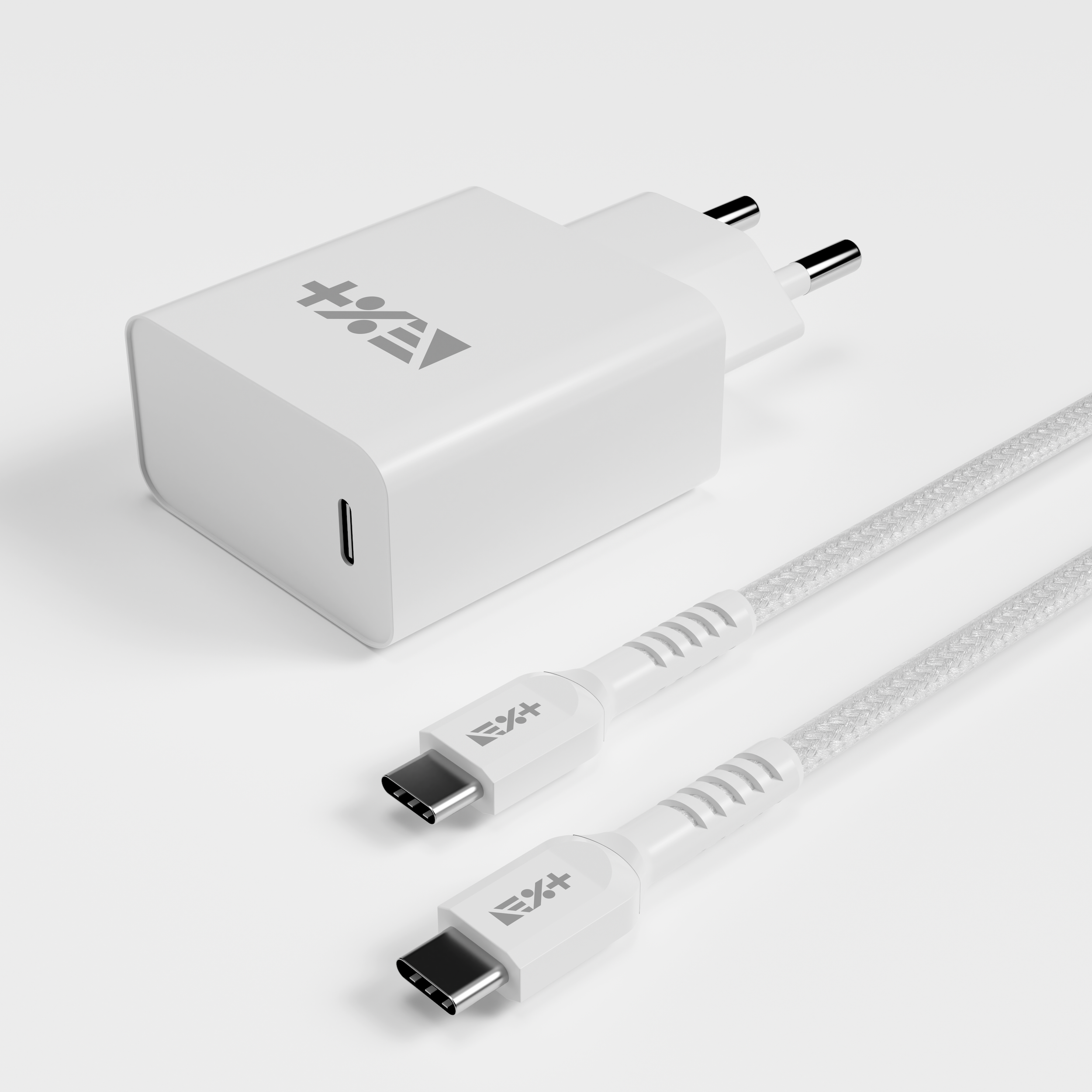 Pachet NOA: adaptor de perete 20W PD si cablu USB-C