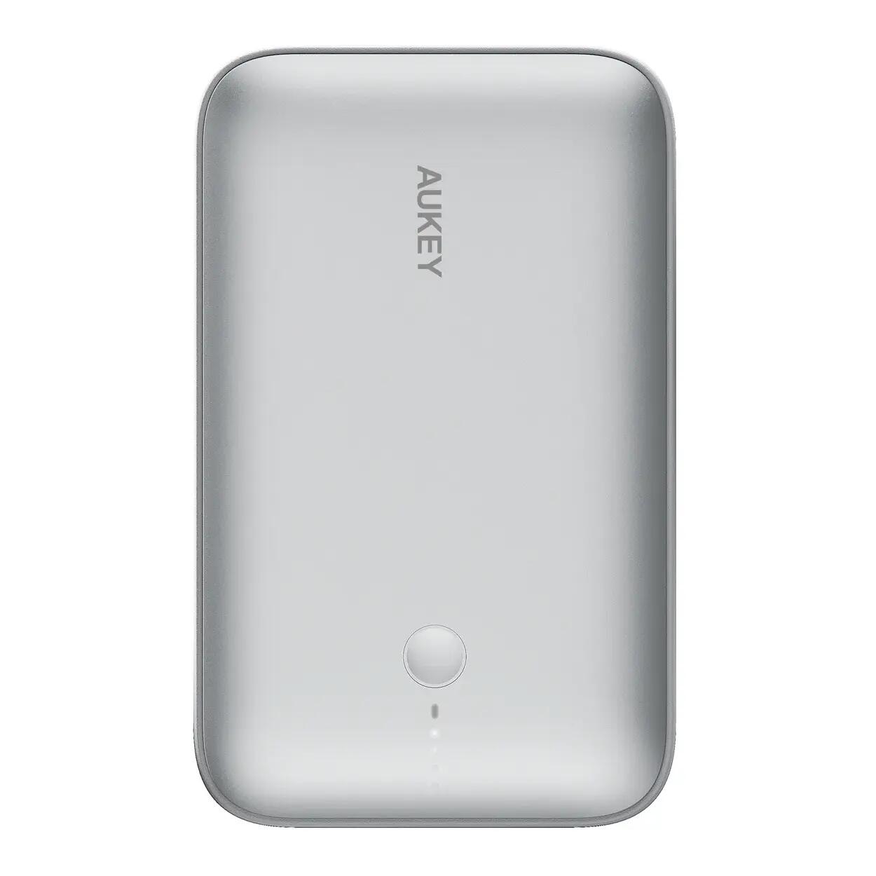 Baterie externă, Powerbank AUKEY Spark Mini 20000mAh – încărcare rapidă 22.5W, ultra-compactă, Alb