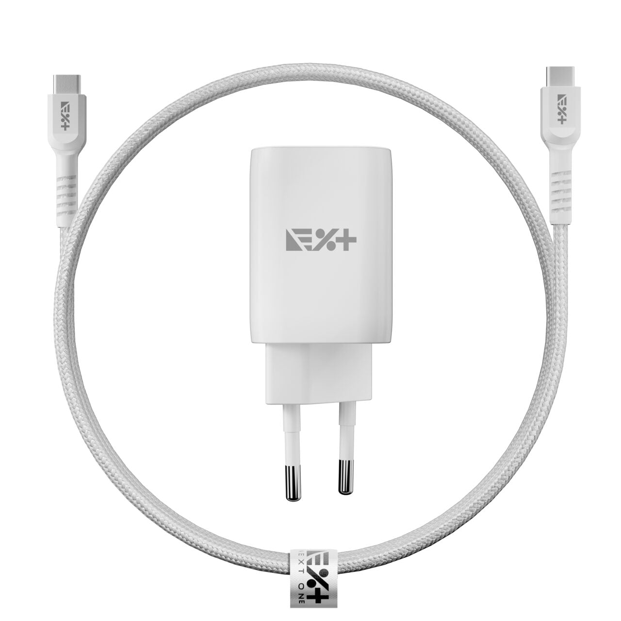 Pachet NOA: incarcator 35W GaN PD cu doua porturi si cablu USB-C