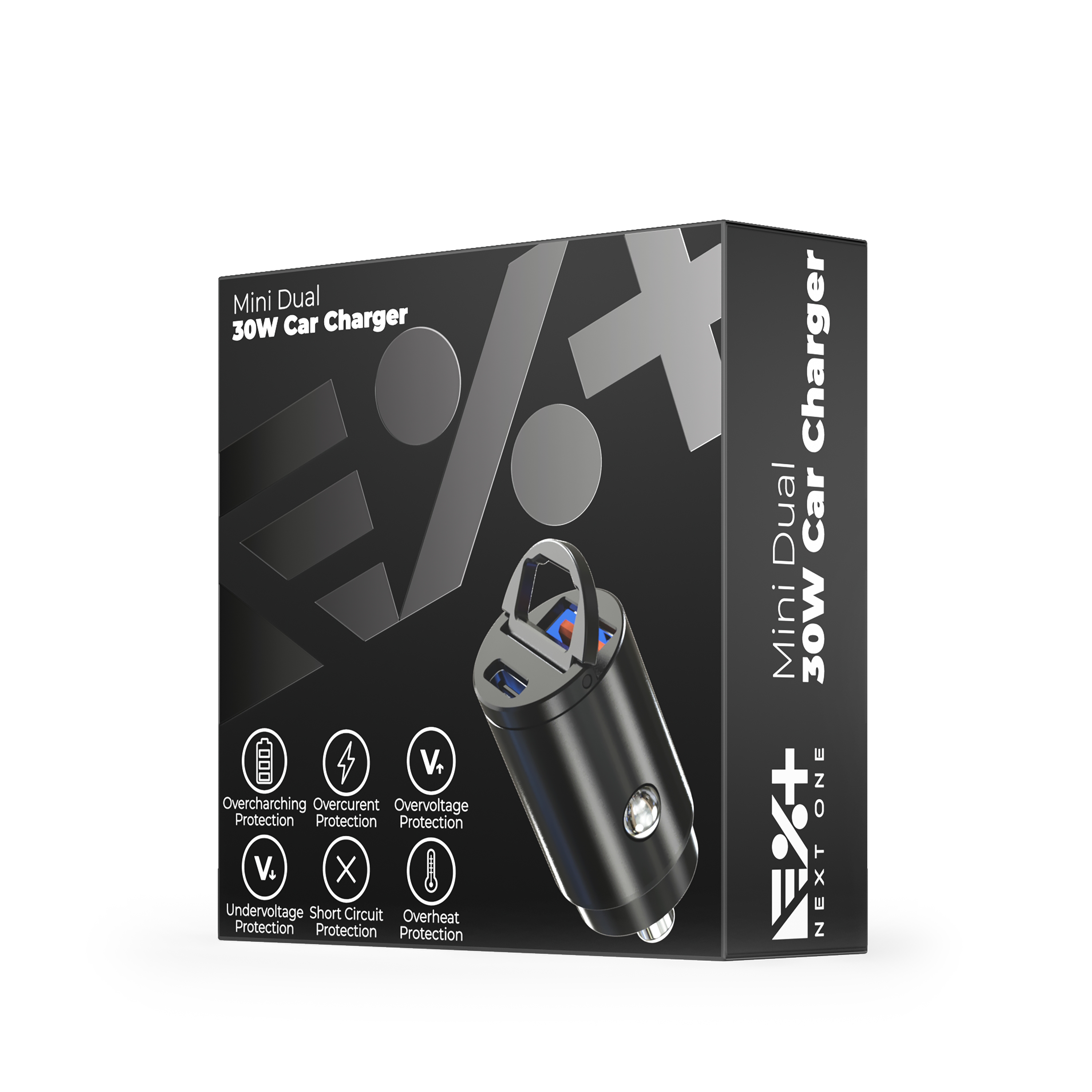 Mini incarcator de masina 30W cu doua porturi NOA