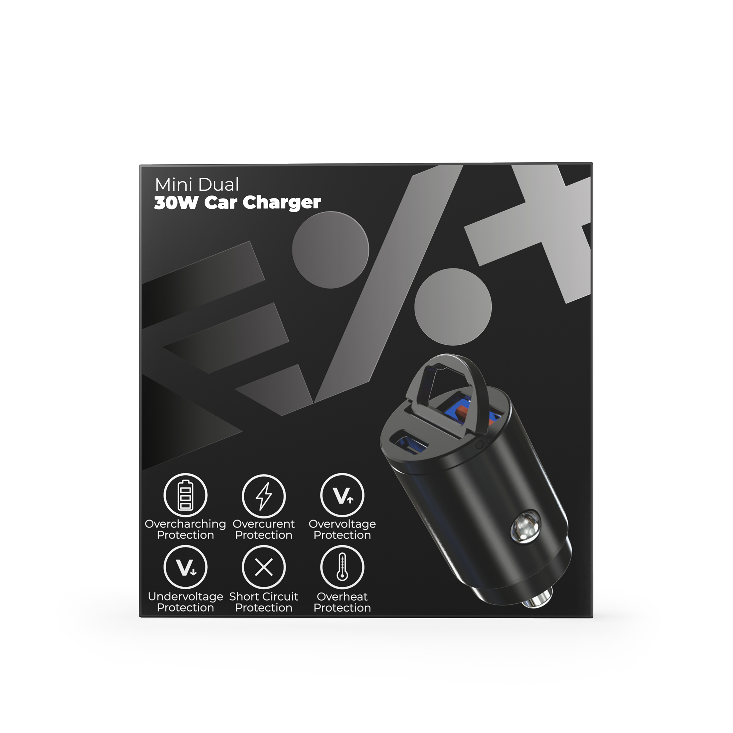 Mini incarcator de masina 30W cu doua porturi NOA