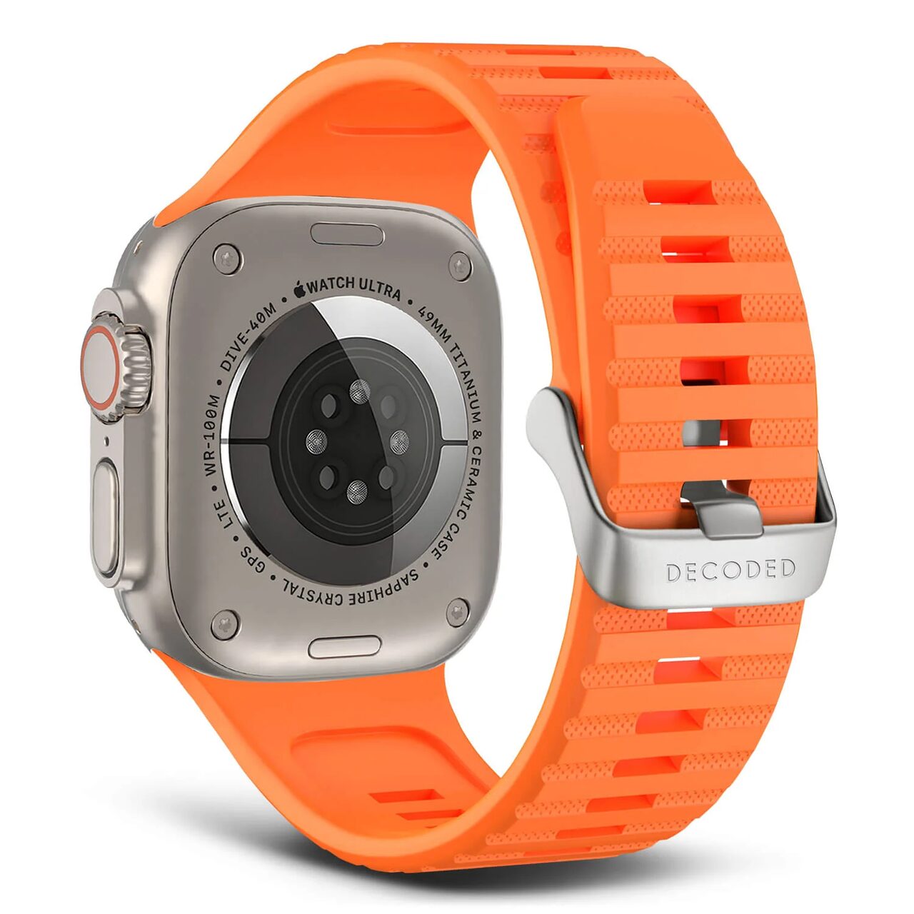 Curea din silicon DECODED cu închidere magnetică pentru Apple Watch 42/44/45/49mm | Apricot