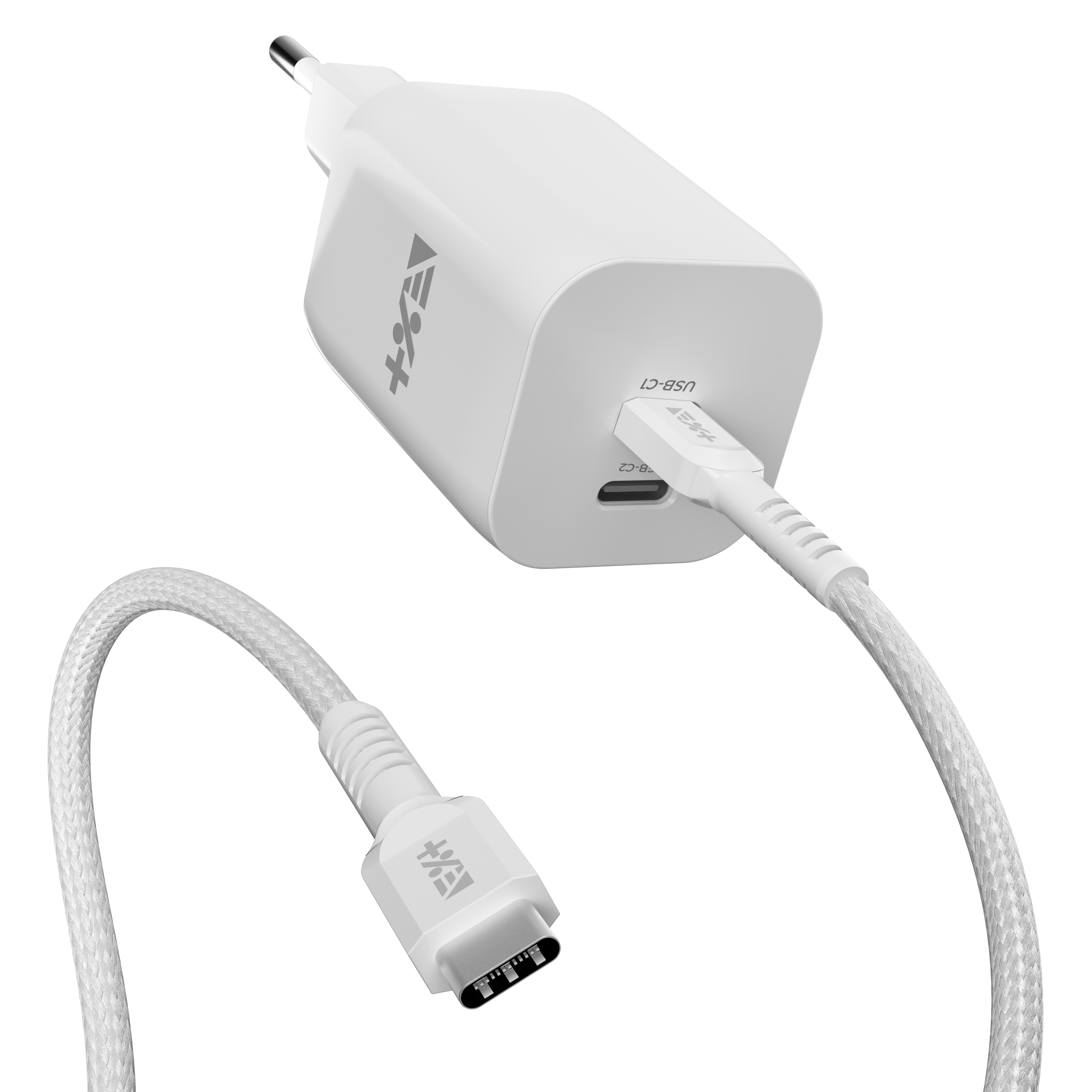 Pachet NOA: incarcator 35W GaN PD cu doua porturi si cablu USB-C