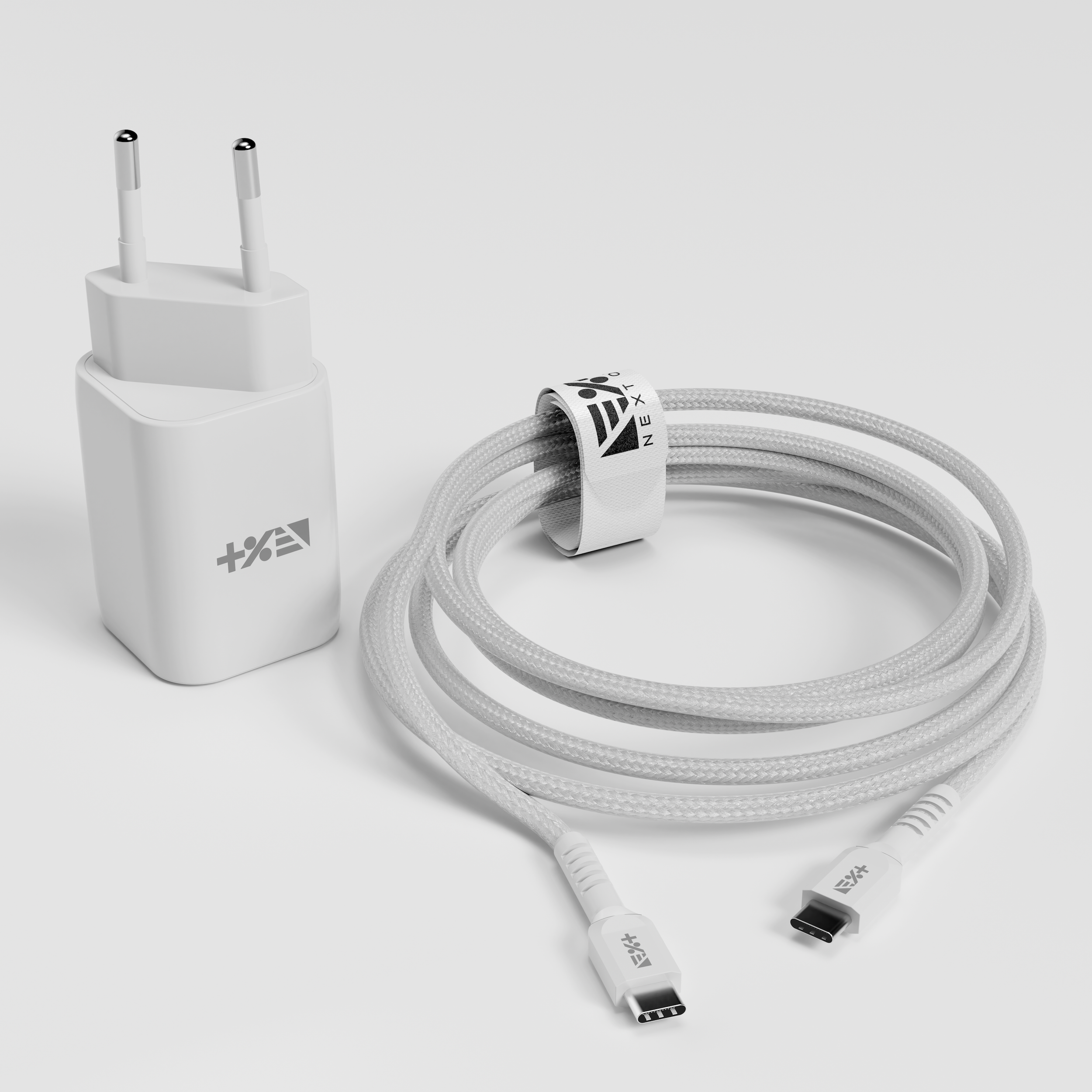 Pachet NOA: incarcator 35W GaN PD cu doua porturi si cablu USB-C