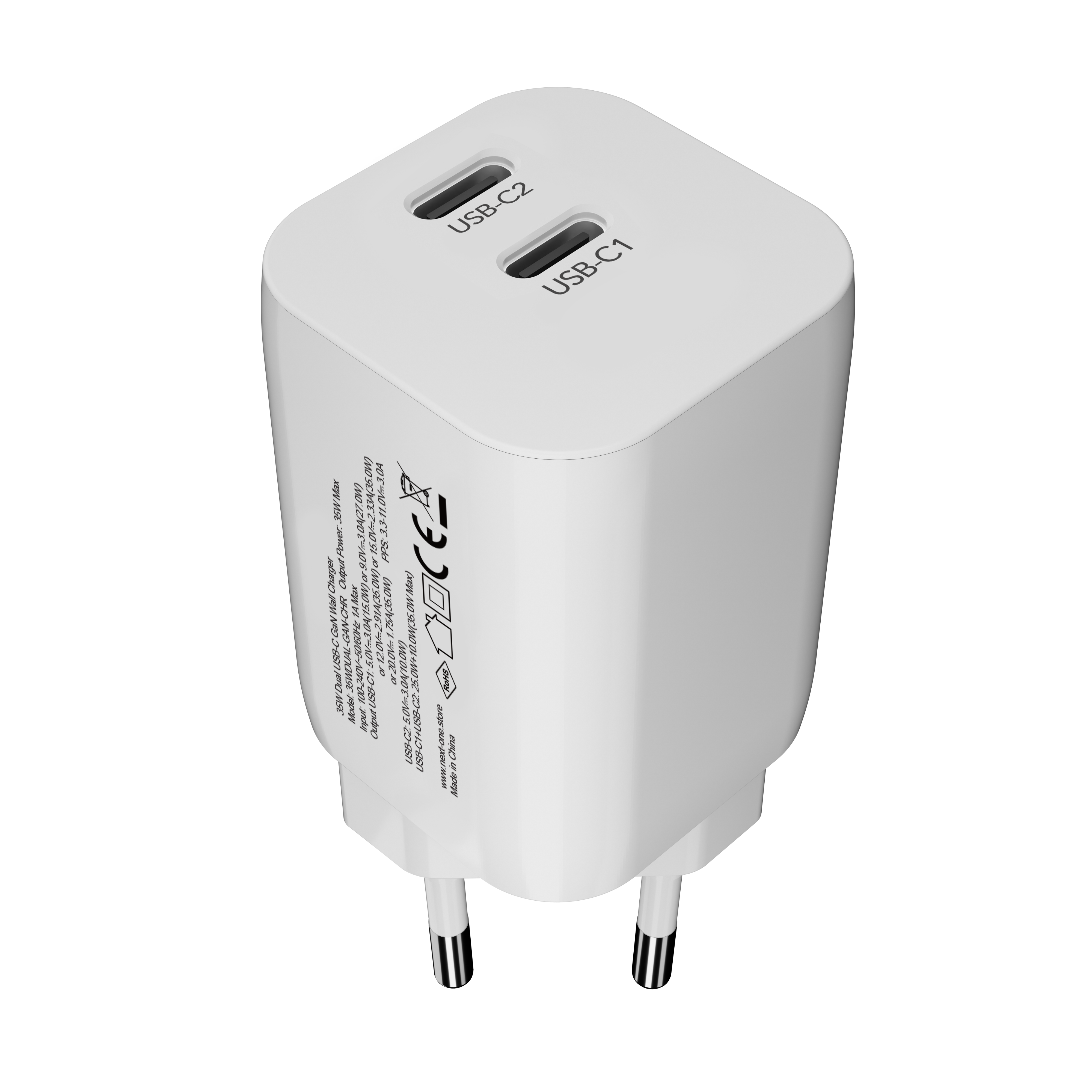 Adaptor de perete 35W GaN cu doua porturi NOA