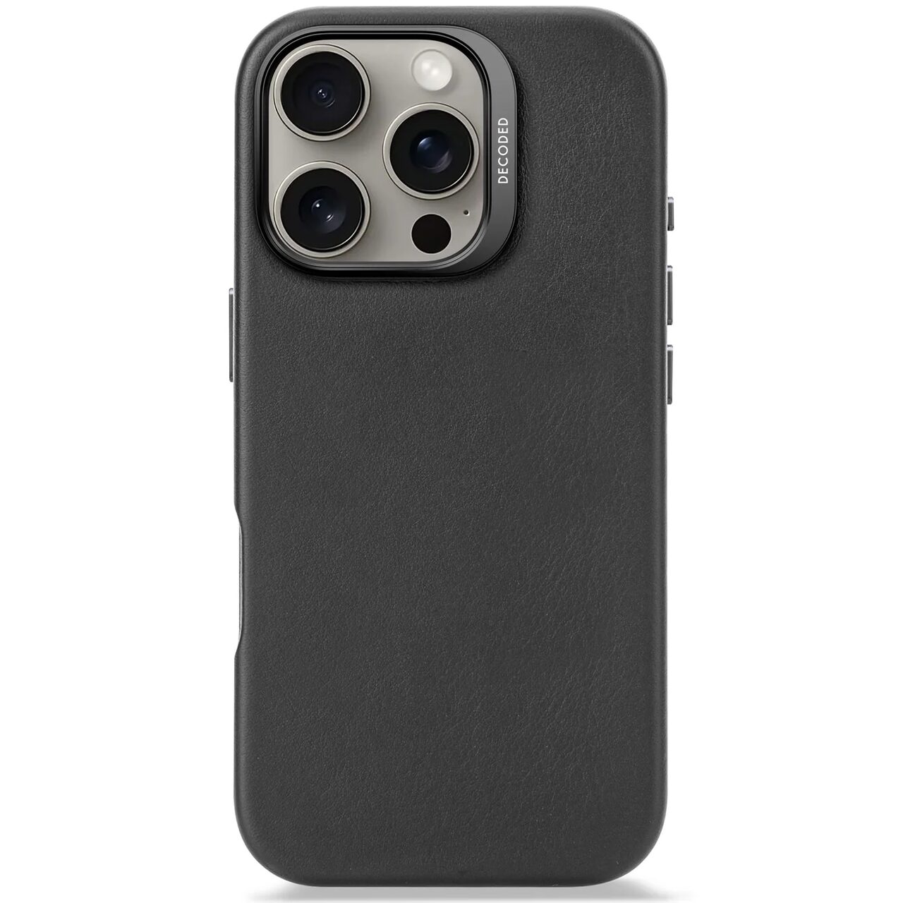 Husa din piele Decoded pentru iPhone 16 Pro | Negru