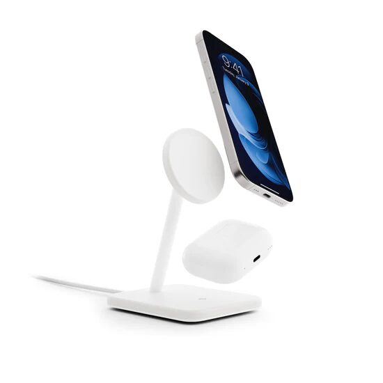 Statie de incarcare wireless HiRise 3Twelve South pentru iPhone, AirPods si Apple Watch | Alb