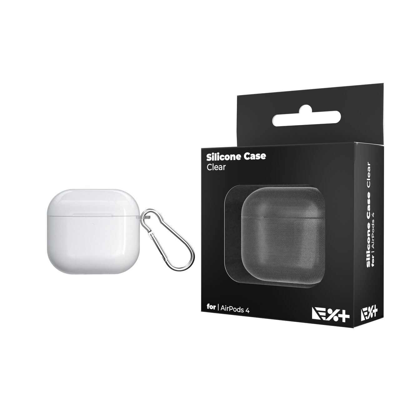 Husă silicon NOA pentru AirPods 4 (2024), Transparentă