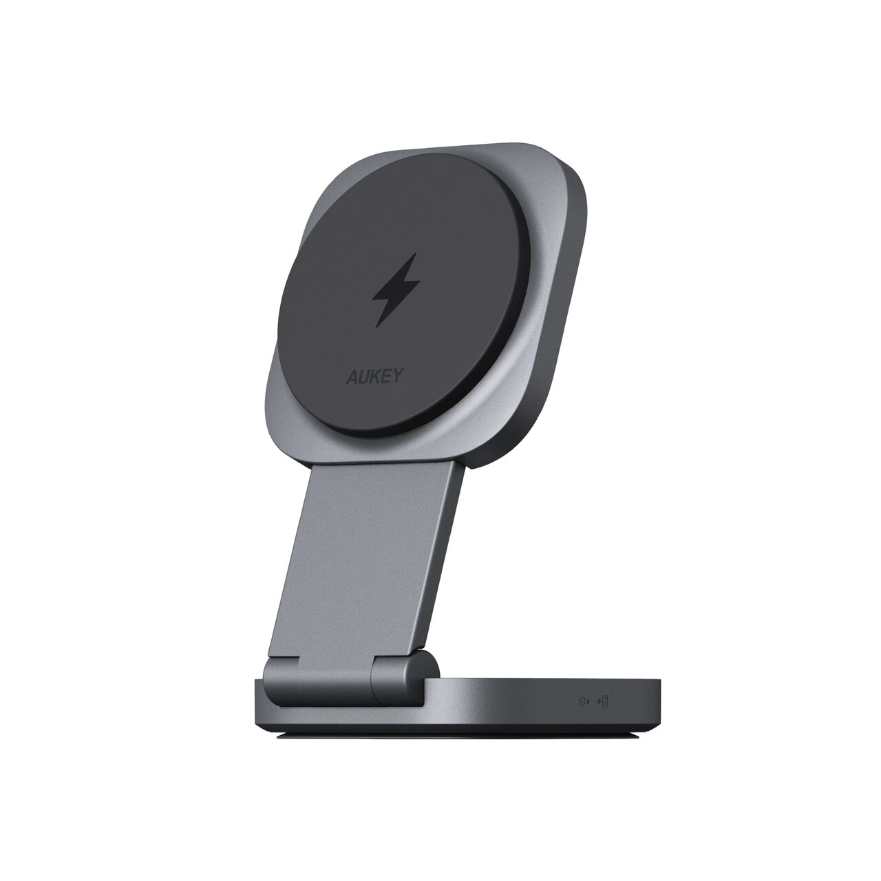 Suport de încărcare wireless pliabil magnetic AUKEY MagFusionL Qi2 2-în-1 de 15W