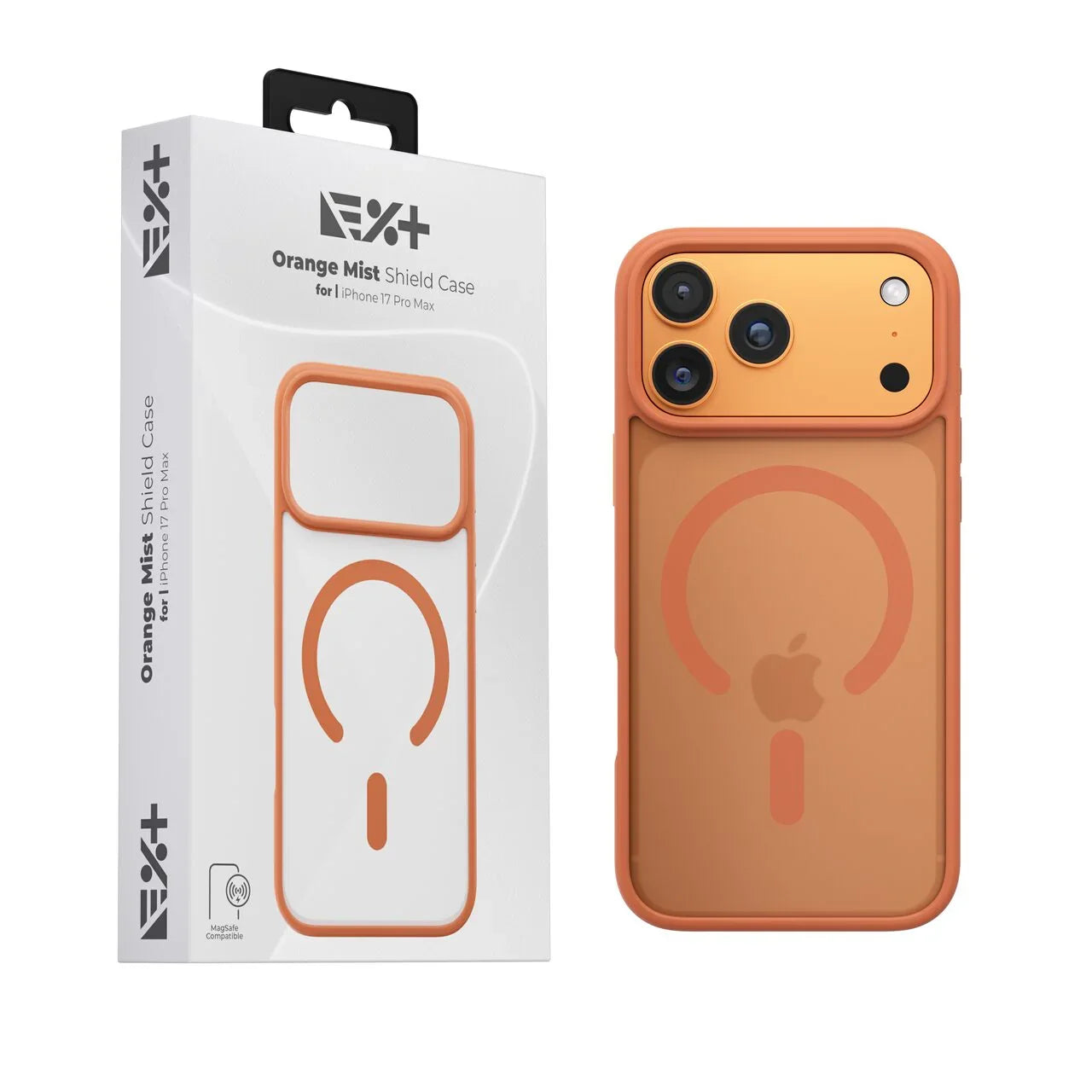 Husă de protecție NOA Mist Shield, compatibilă MagSafe, pentru iPhone 17 Pro Max, portocalie