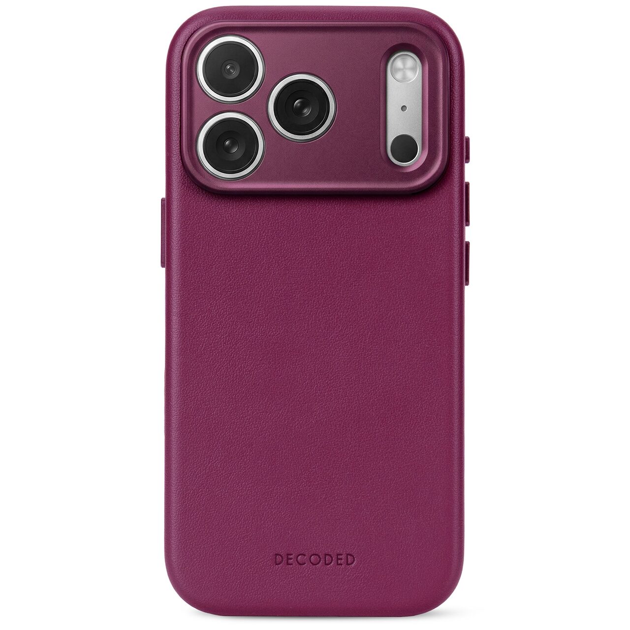 Husă din piele DECODED compatibilă MagSafe pentru iPhone 18 Pro Max, Aubergine