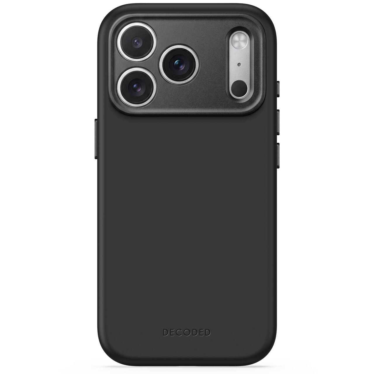 Husă din silicon antimicrobian DECODED compatibilă MagSafe pentru iPhone 18 Pro, Black