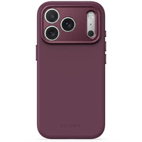 Husă din silicon antimicrobian DECODED compatibilă MagSafe pentru iPhone 18 Pro, Plum