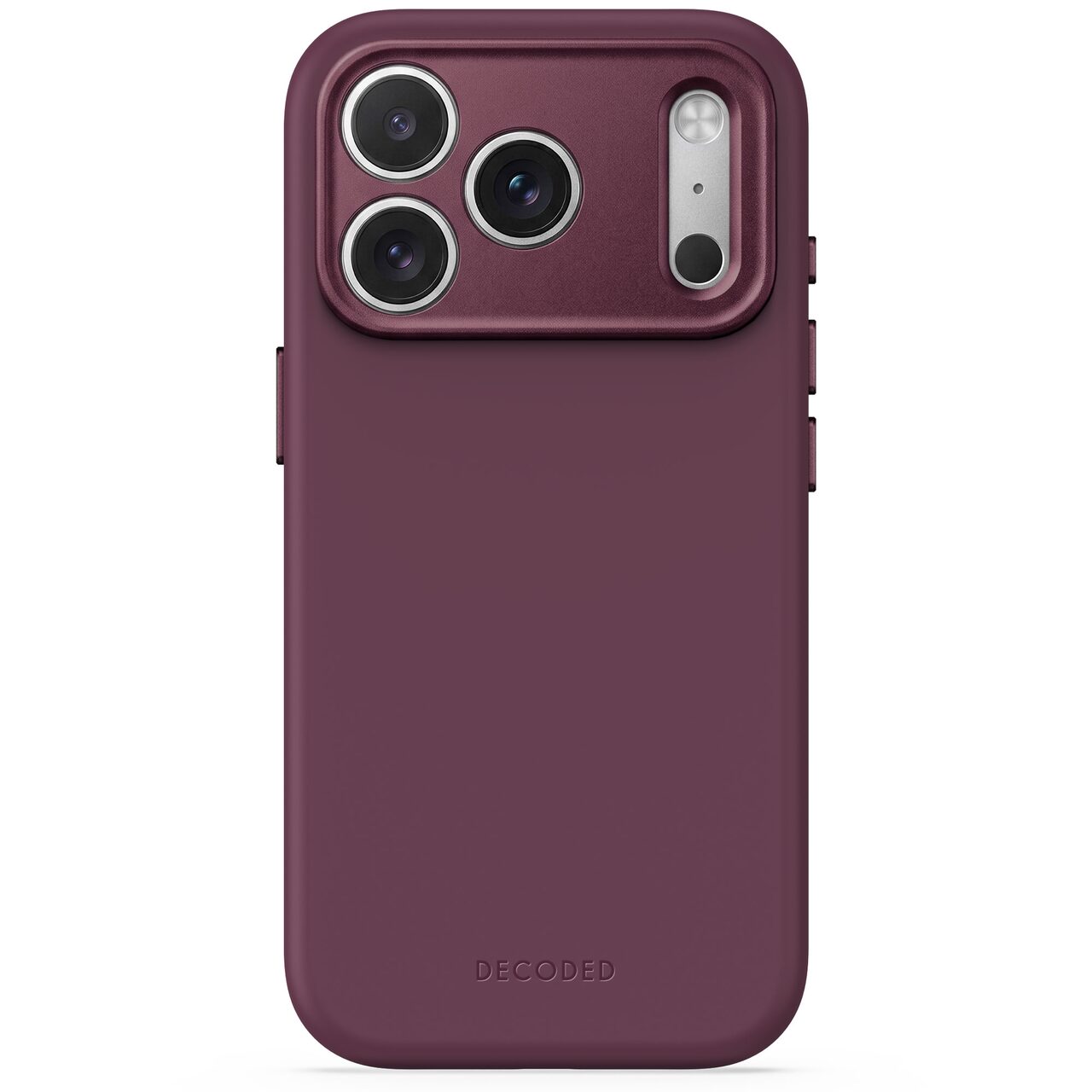 Husă din silicon antimicrobian DECODED compatibilă MagSafe pentru iPhone 18 Pro Max, Plum