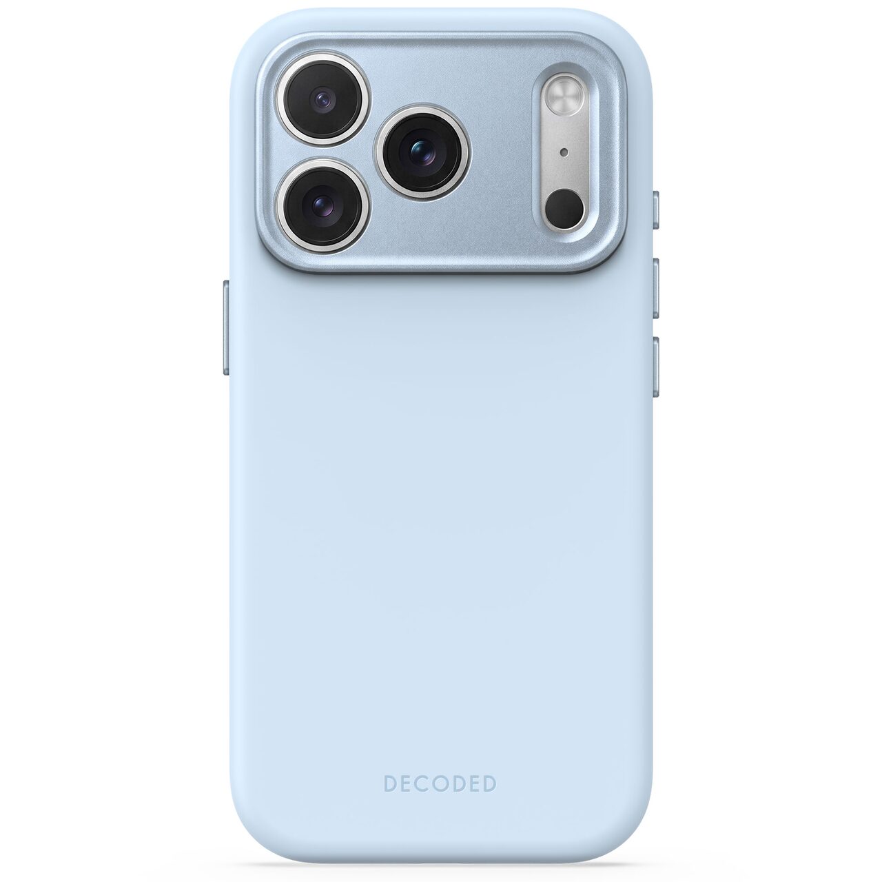 Husă din silicon antimicrobian DECODED compatibilă MagSafe pentru iPhone 18 Pro Max, Light Blue