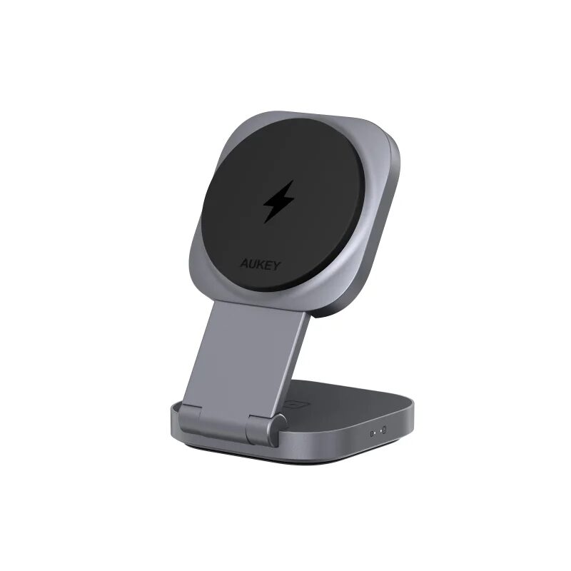 AUKEY MagFusion L Plus Încărcător wireless magnetic pliabil 2-în-1, 25W