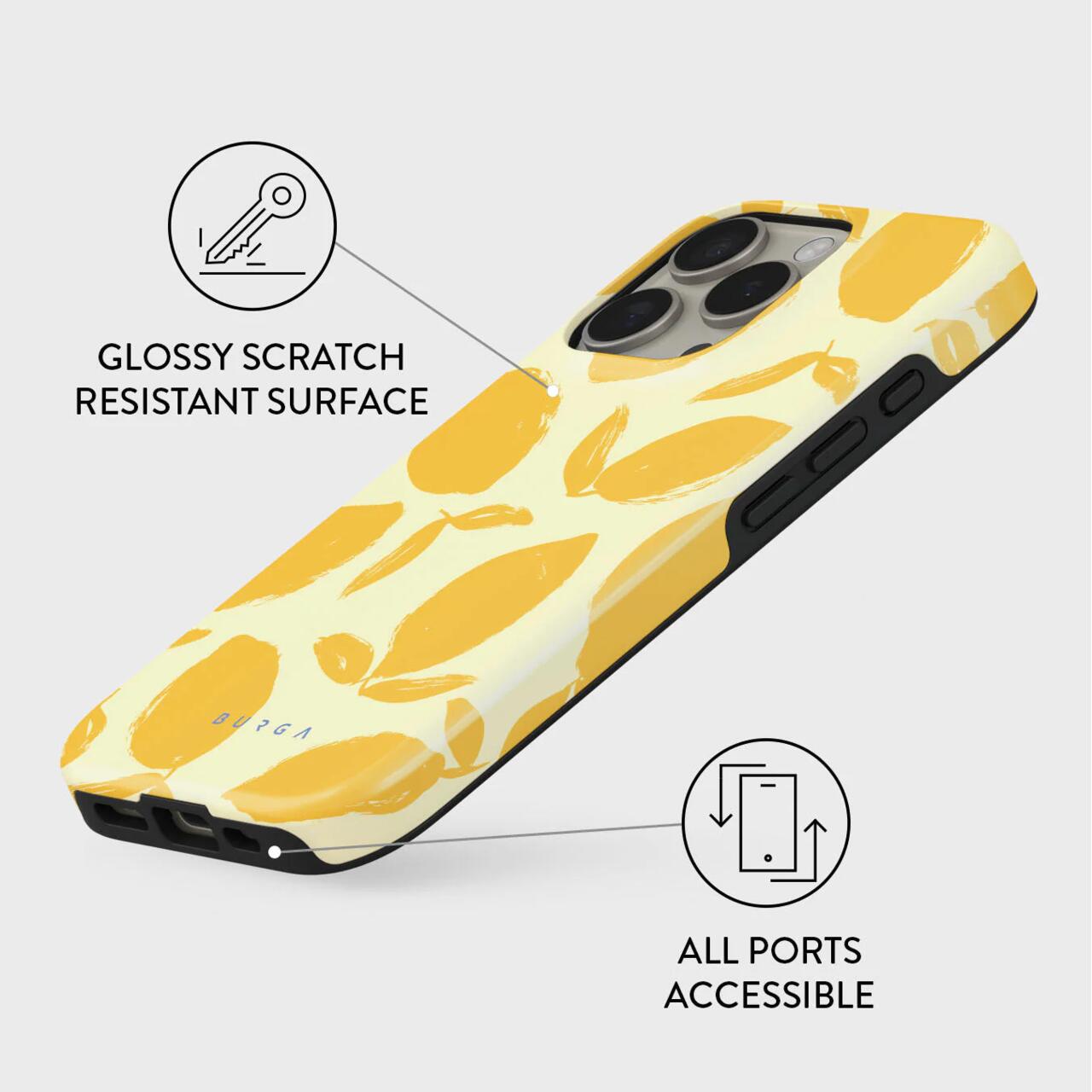 Husă de telefon BURGA Lemon Tart Tough Magsafe pentru iPhone 16 Pro