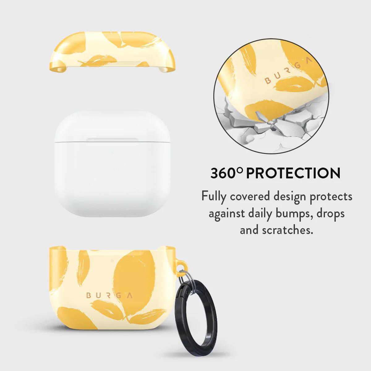 Husă BURGA Lemon Tart pentru AirPods 4