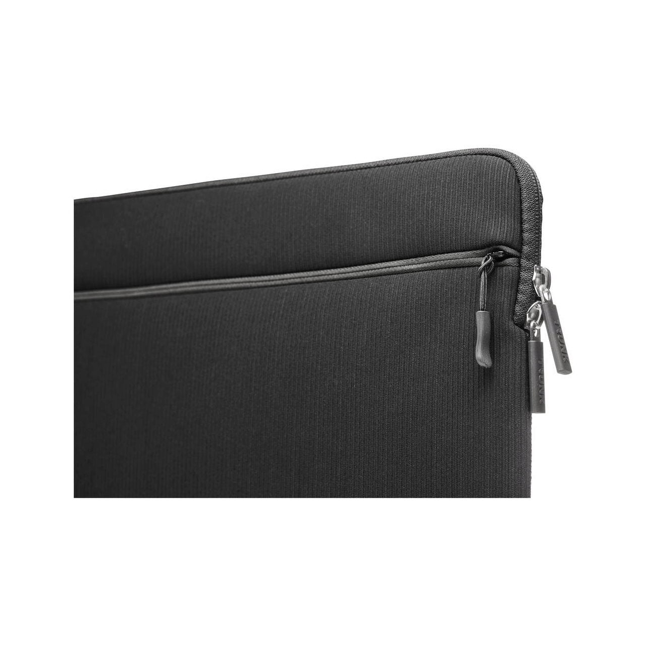 TRUNK Husă textilă pentru MacBook de 14 inchi cu buzunar Negru