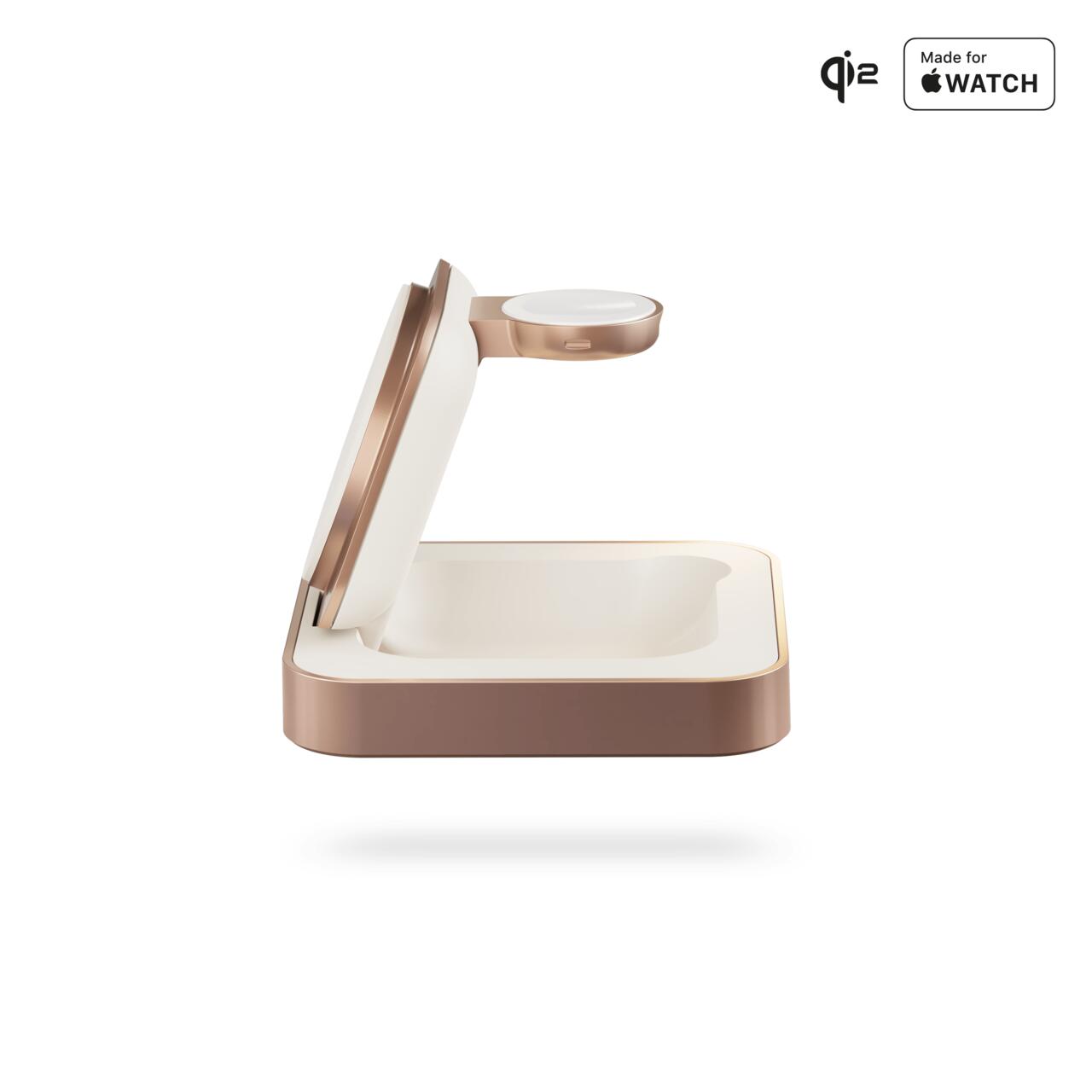 Zens încărcător wireless Nightstand Pro 2 Copper – încărcare rapidă pentru iPhone și Apple Watch