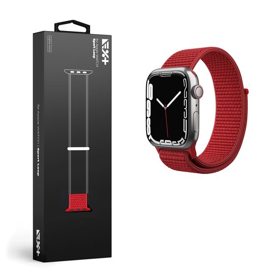 Curea Sport Loop NOA pentru Apple Watch 42/44 mm |Rosu