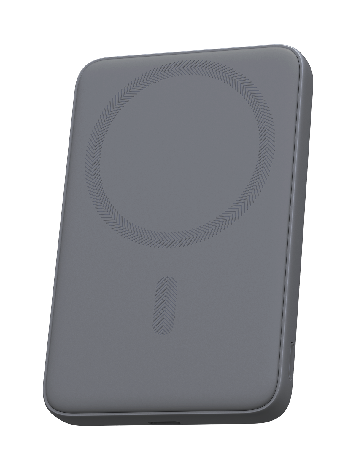 Baterie externa, Powerbank AUKEY 5000 mAh MagSafe – incarcare wireless 15 W + PD 20 W, compact & magnetic, Storm Grey