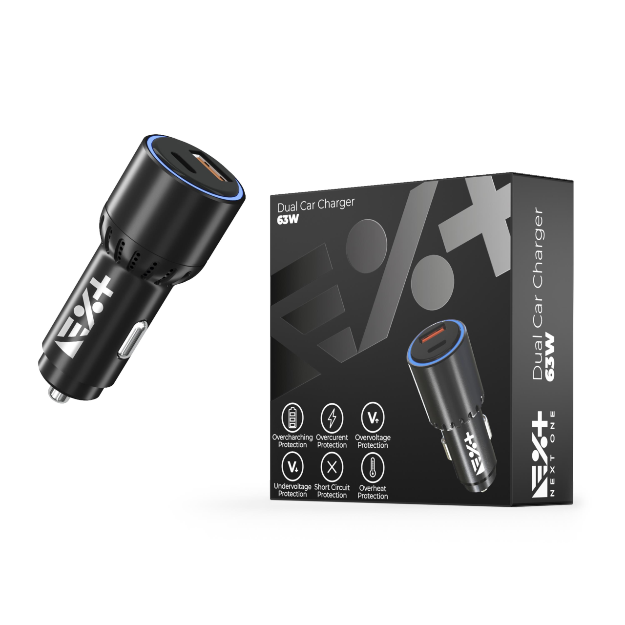 Incarcator auto 63W cu doua porturi NOA