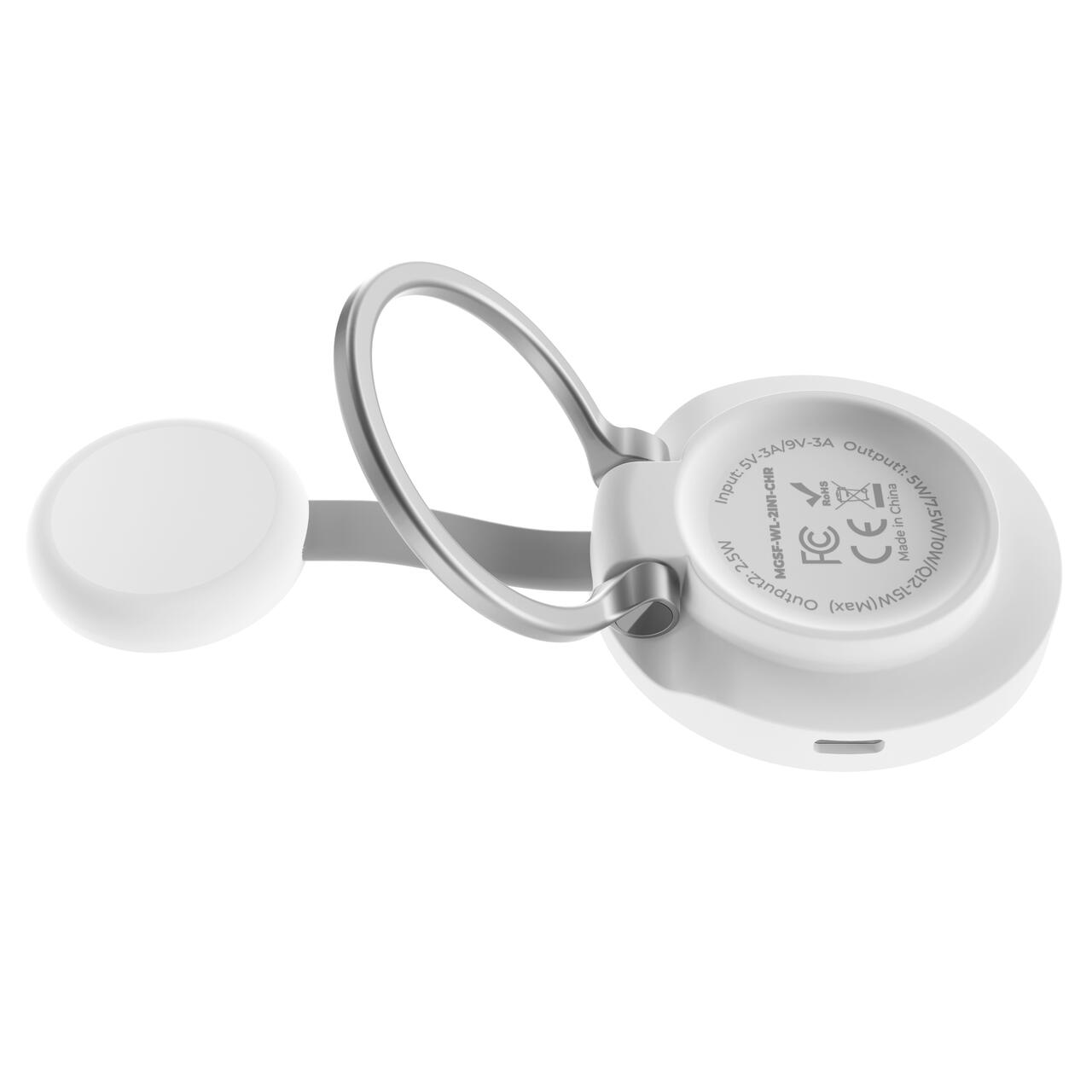 Încărcător de perete NOA 30W GaN, două porturi USB-C + USB-A Quick Charge, compatibilitate universală, alb