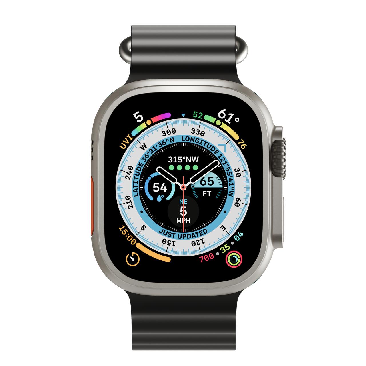 Curea NOA,  H2O Band pentru Apple Watch 45/49 mm, Negru