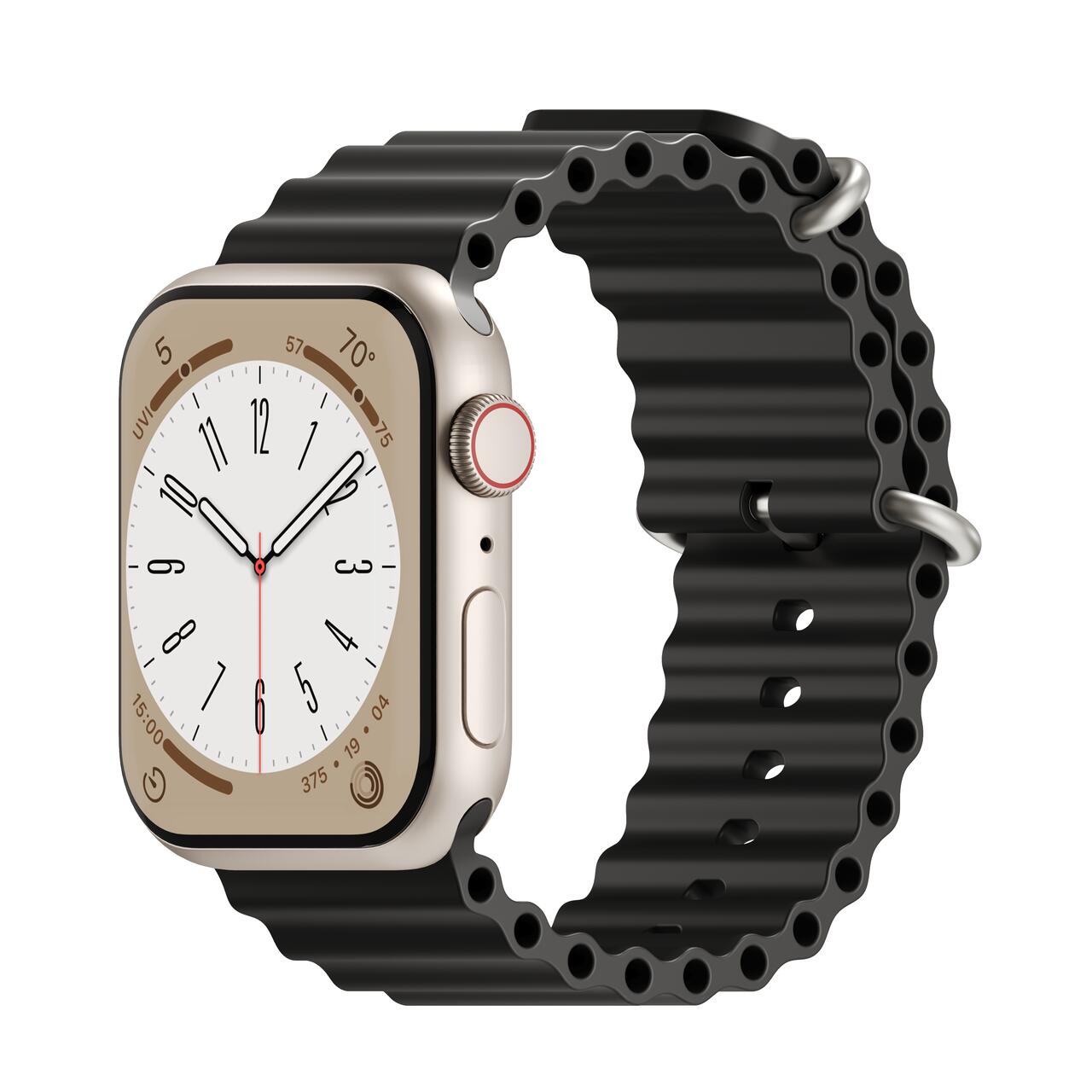 Curea NOA,  H2O Band pentru Apple Watch 45/49 mm, Negru