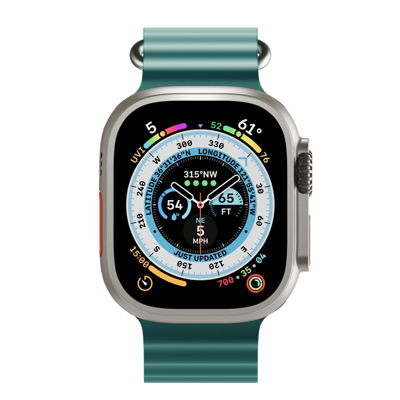 Curea NOA,  H2O Band pentru Apple Watch 45/49 mm, Verde