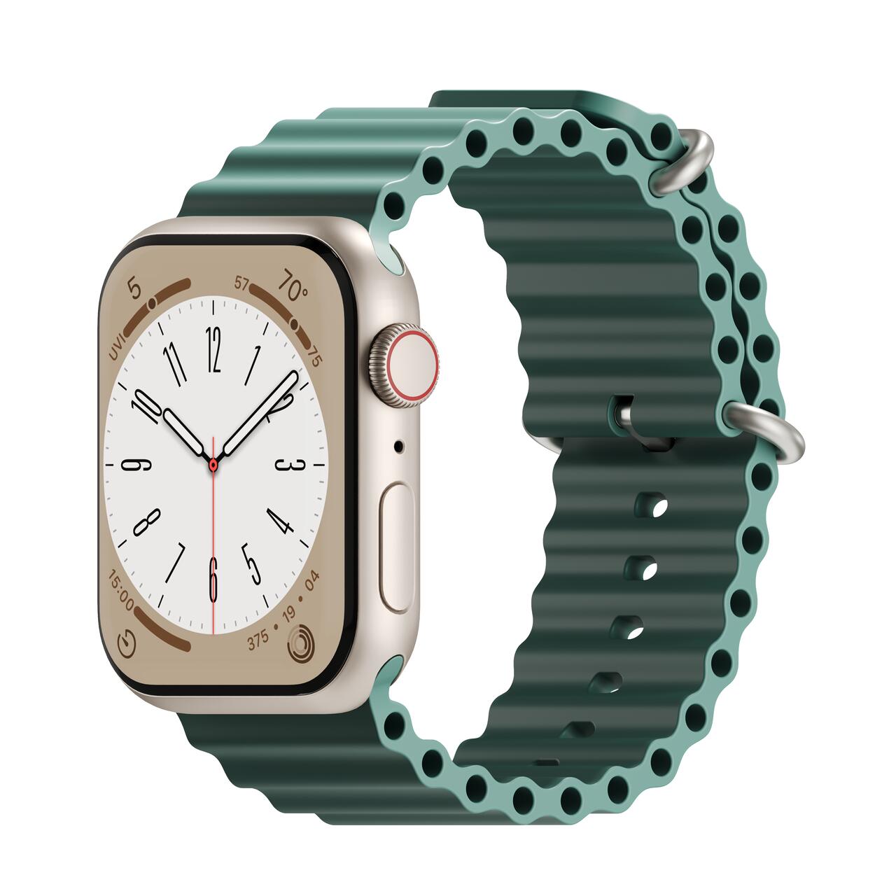 Curea NOA,  H2O Band pentru Apple Watch 45/49 mm, Verde