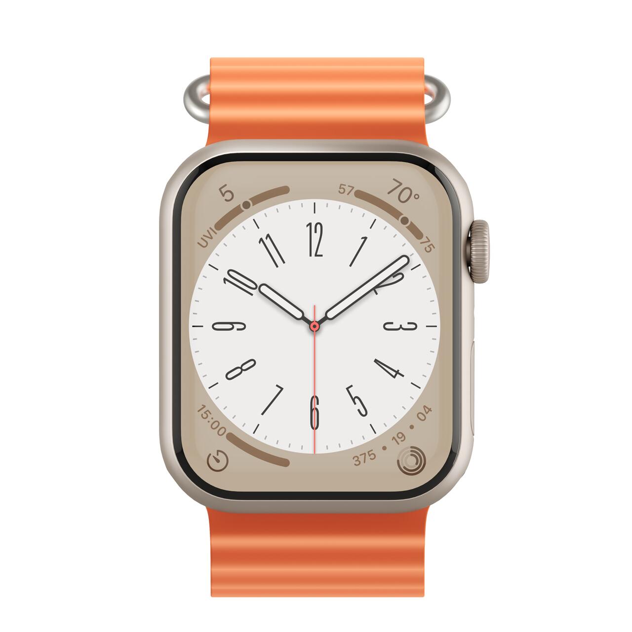Curea NOA,  H2O Band pentru Apple Watch 45/49 mm, Portocaliu