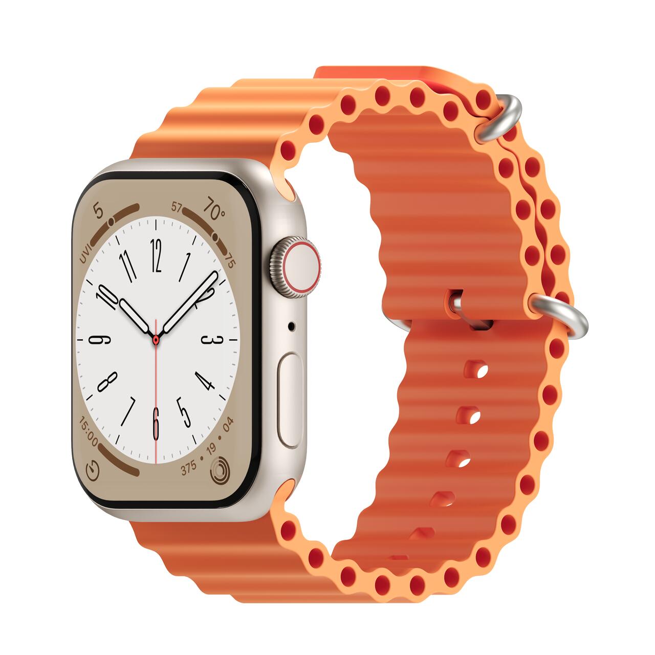 Curea NOA,  H2O Band pentru Apple Watch 45/49 mm, Portocaliu
