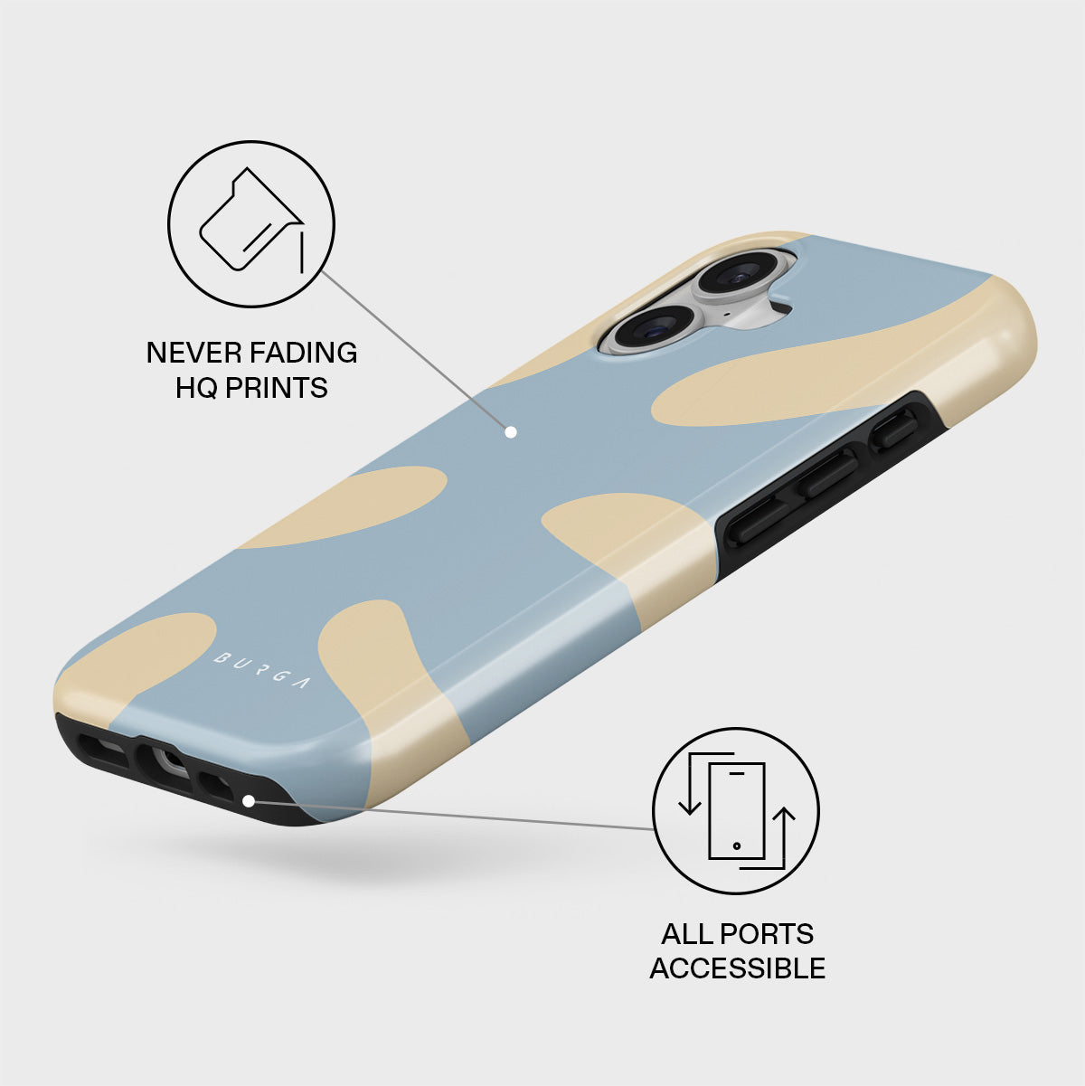 BURGA Flow - Husă de protecție rezistentă Magsafe pentru iPhone 17