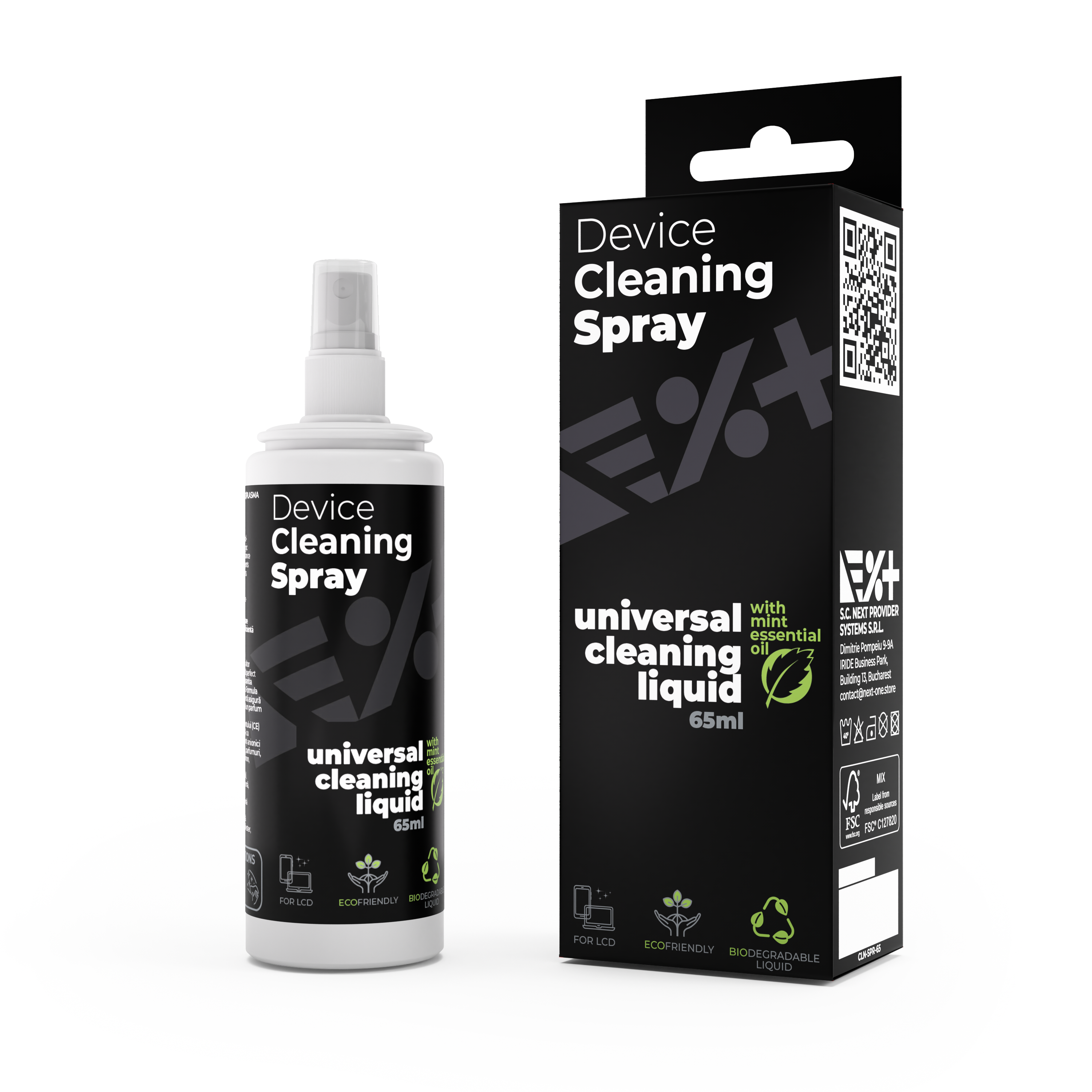 Kit de curatare NOA: solutie fara alcool si laveta pentru ecran LCD, LED, OLED, Plasma | 65ml