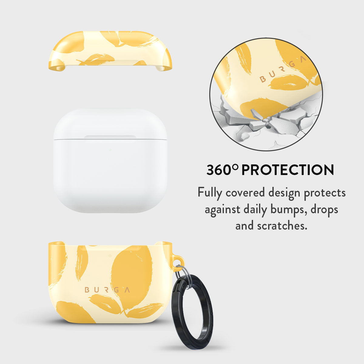 Husa BURGA Lemon Tart Tough pentru Airpods 4
