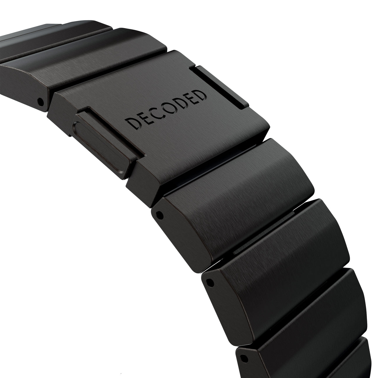 Curea smartwatch DECODED Titanium Traction pentru Apple Watch 44/45/46/49 mm, Titan, Închidere magnetică, Negru